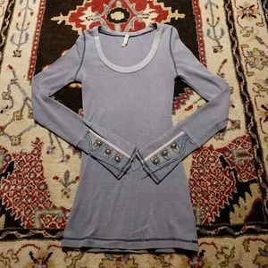 RARE Free People moto cuff themal m purple boho